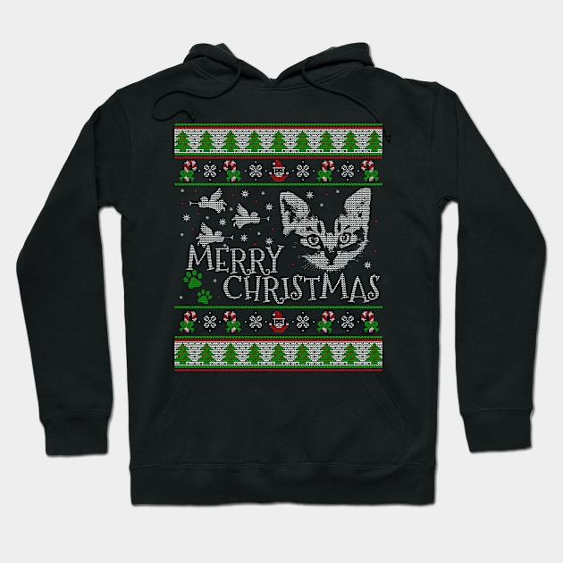 Cute American Shorthair Christmas Cat Santa Claus - American Shorthair Christmas Cat Hoodie by giftideas